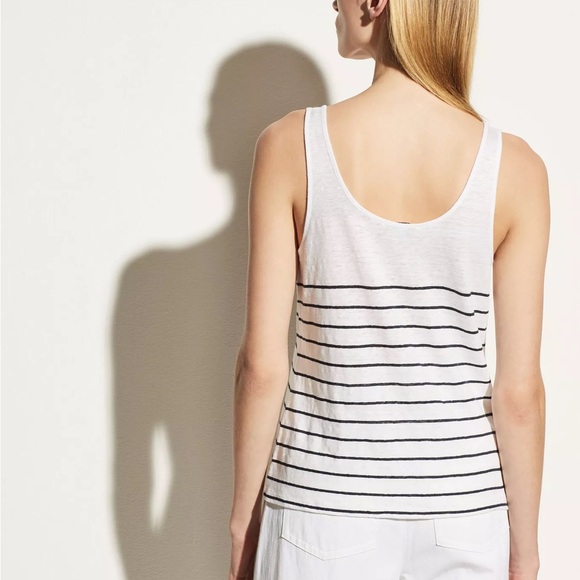 Vince White and Black Striped Tank Top - Picture 7 of 7